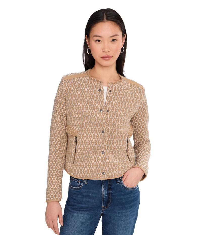 ニックプラスゾーイ レディース アウター コート ニット フリンジャケット NICZOE Brocade Fringe Knit Jacket Neutral Multi マルチカラー
