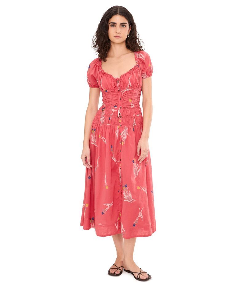 フリーピープル レディース トップス ワンピース ミディ Free People Complete Me Midi Coral Combo コーラル