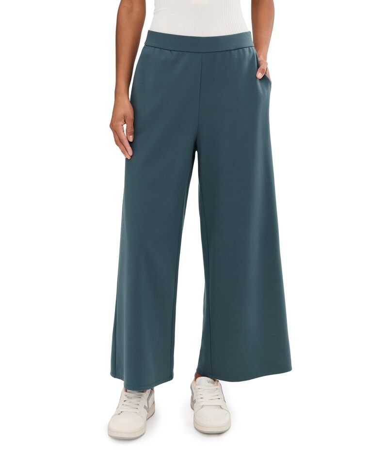 エイリーンフィッシャー レディース ボトムス カジュアルパンツ アンクル Eileen Fisher Lightweight Ponte Wide Ankle Pants Eucalyptus