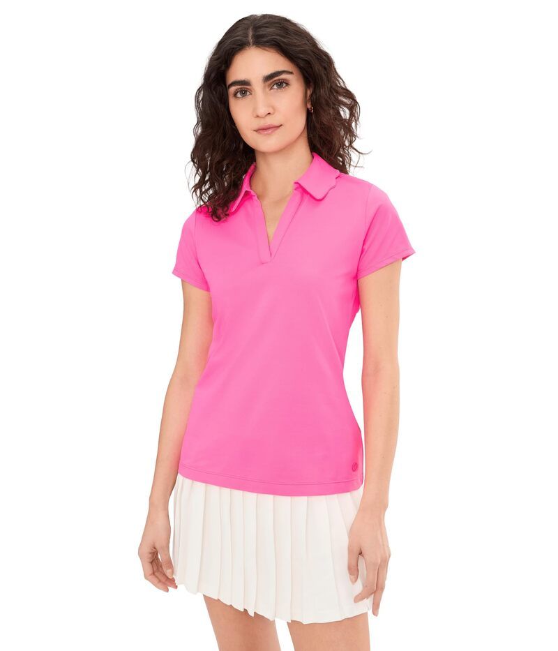 リリーピュリッツァー レディース トップス シャツ Lilly Pulitzer Frida Scallopolo UPF 50 Cherry Blossom
