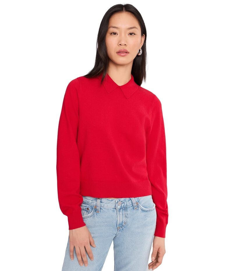 スプレンディット レディース アウター ニット・セーター ポロシャツ Splendid Phoebe Polo Sweaterouge