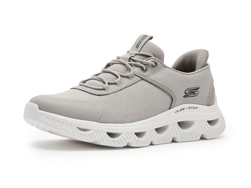 スケッチャーズ メンズ シューズ スニーカー BOBS from SKECHERS Bobs Arch Waves Slick Turn Slipins Taupe トープ