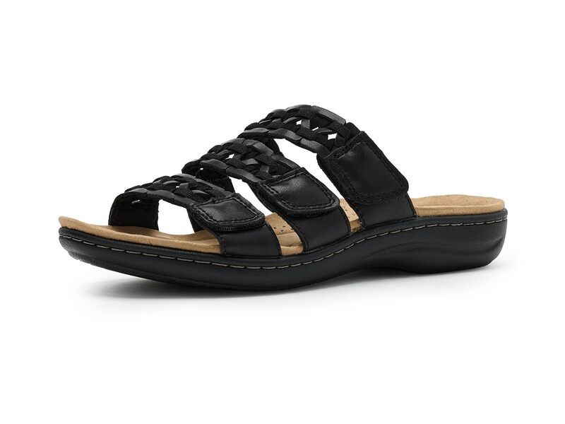 クラークス レディース シューズ サンダル Clarks Laurieann Emma Black Leather ブラック
