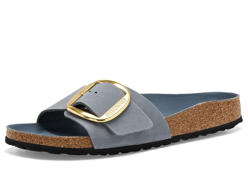 ビルケンシュトック レディース シューズ サンダル レザー Birkenstock Madrid Big Buckle Oiled Leather Basalt Gray グレー