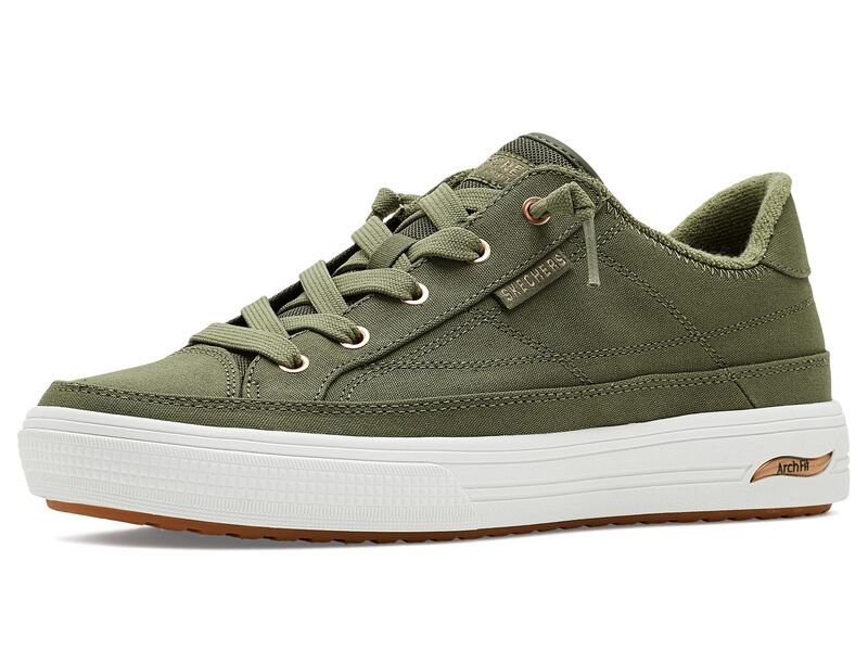 スケッチャーズ レディース シューズ スニーカー SKECHERS Arch Fit ArcadeMeet Ya There Olive オリーブ