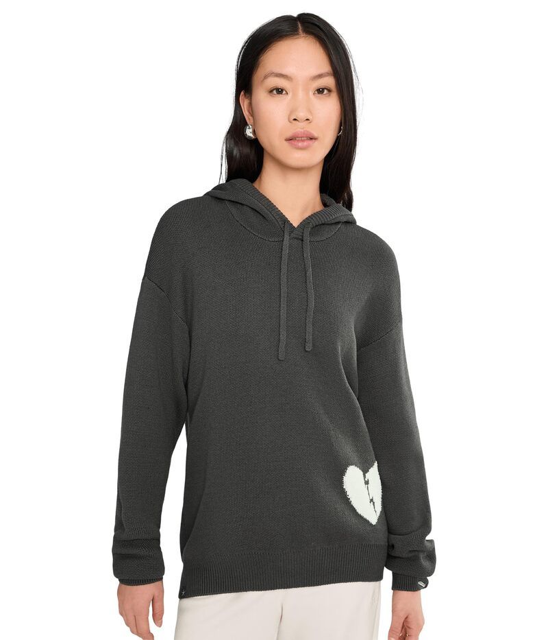 ベアフットドリームス レディース アウター パーカー・スウェット コットン Barefoot Dreams CozyChic R Cotton Heart Breaker Hoodie CarbonPearl パール
