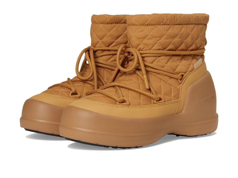 ムーンブーツ レディース シューズ ブーツ・レインブーツ キルティング MOON BOOT Mezzaluna Quilted Mid Wp Brown ブラウン