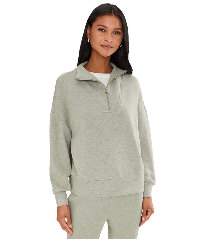 バーレイ レディース アウター パーカー・スウェット ハーフジップ Varley Hawley Half Zip Sweat Shadow Marl マール