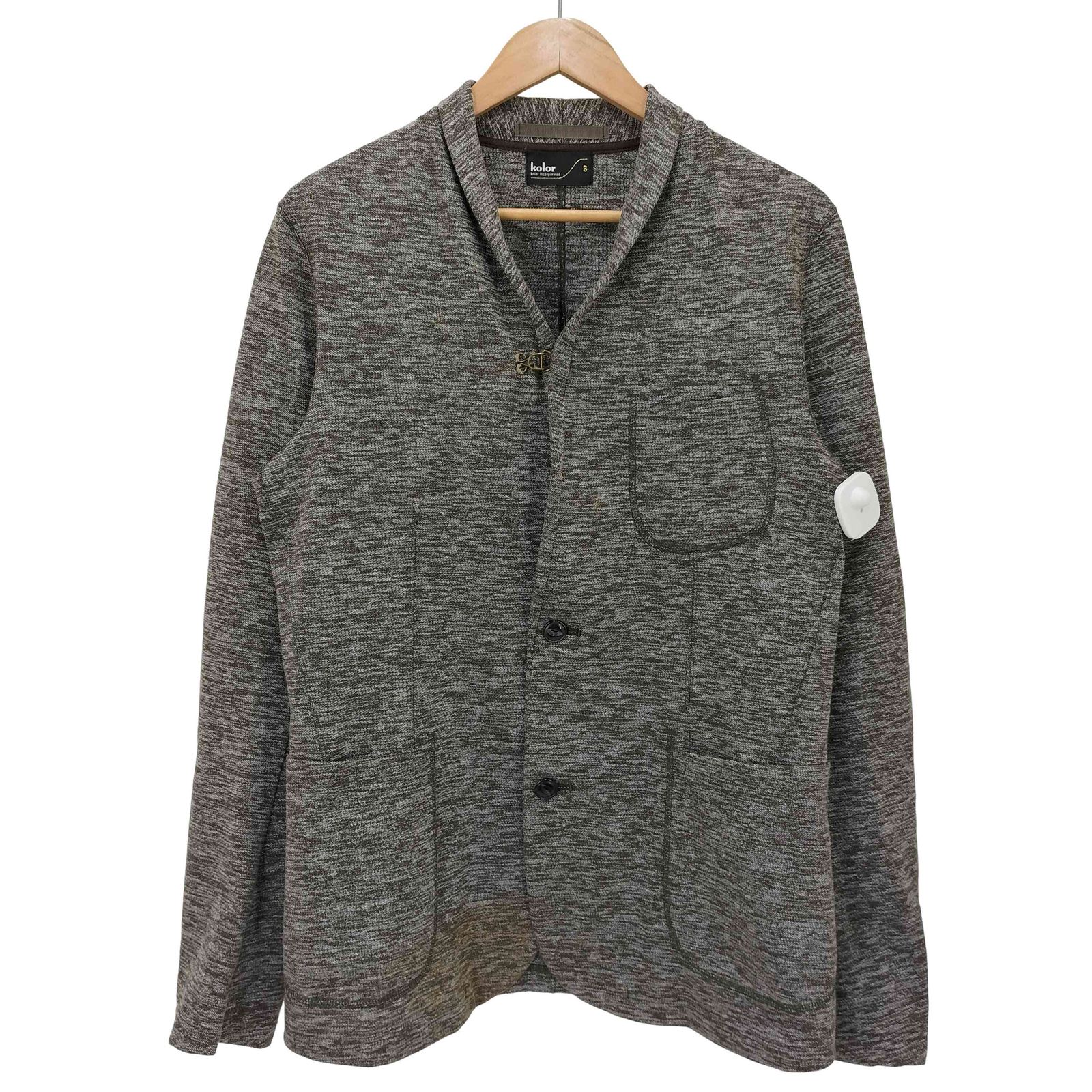 カラー kolor 12SS ニット 2B シングル テーラード ジャケット メンズ 