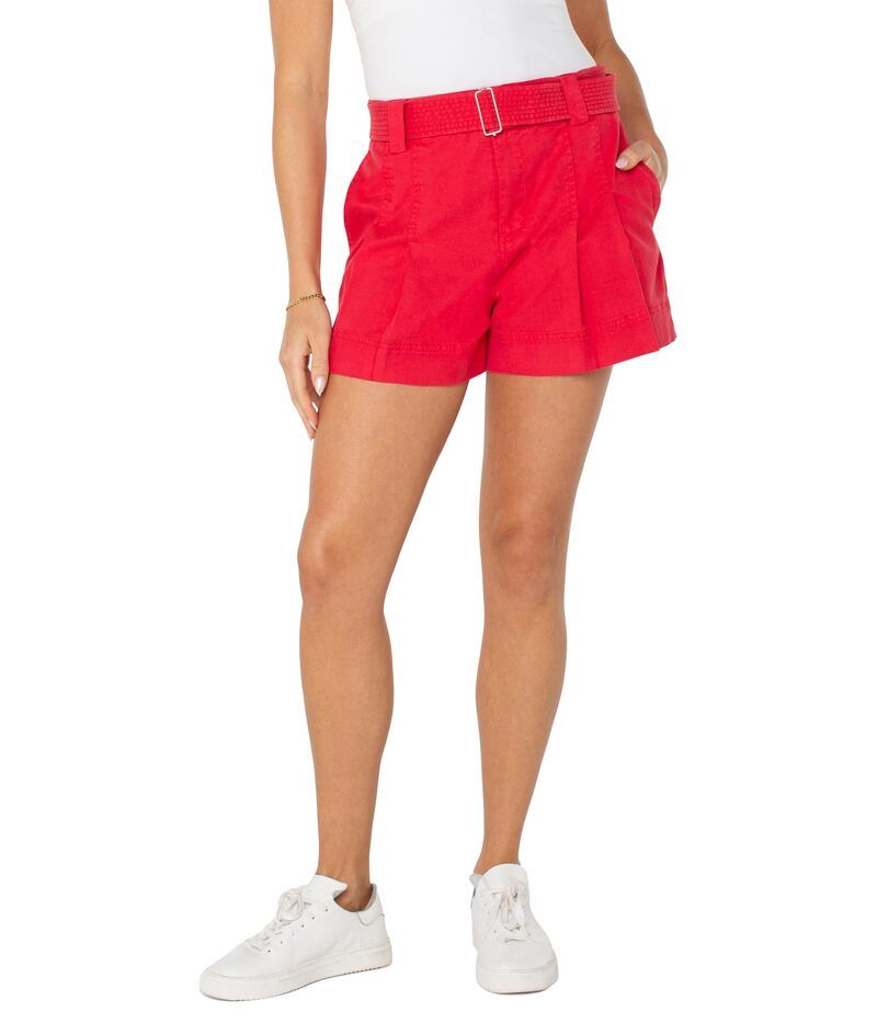 リヴァプール ロサンゼルス レディース ボトムス ハーフパンツ・ショーツ プリーツ ショートパンツ Liverpool Los Angeles Pleated Trouser Shorts Geranium