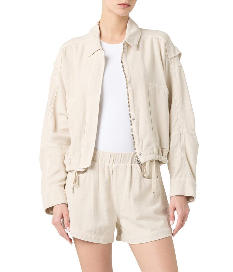 ブランクニューヨーク レディース アウター コート リネン ジャケット Blank NYC Oyster Bar Linen Utility Jacket Beige ベージュ