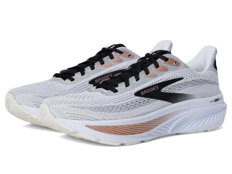 ブルックス レディース シューズ スニーカー Brooks Ghost 17 WhiteBlackRos ホワイト