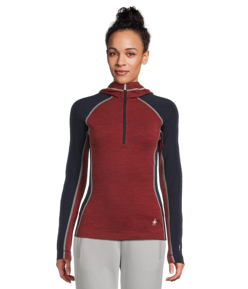 スマートウール レディース アウター ニット・セーター パーカー Smartwool Classic Thermal Merino Base Layer 12 Zip Hoodie Currant Heather ヘザー