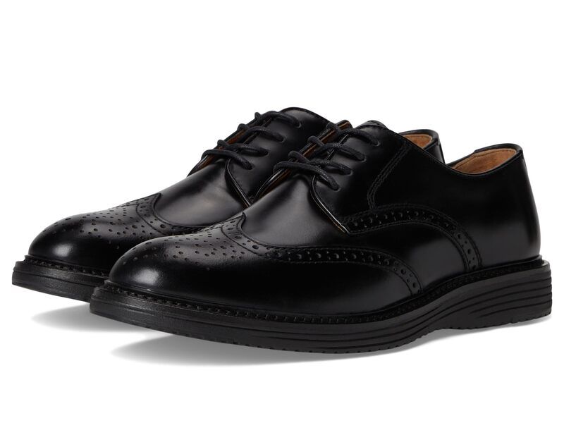 ジョンストンアンドマーフィー メンズ シューズ オックスフォード ウィングチップ Johnston Murphy Upton Wingtip Black Full Grai ブラック