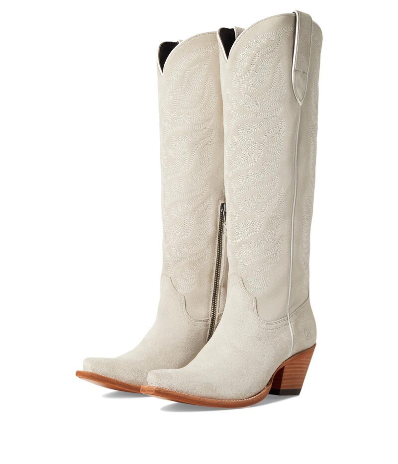 アリアト レディース シューズ ブーツ・レインブーツ Ariat Laramie StretchFit Western Boot Oyster Suede