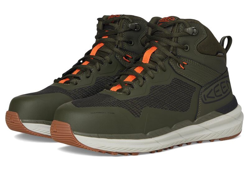 キーン メンズ シューズ スニーカー ブーツ KEEN Utility Synchro Waterproof Work Boot CarbonFiber Toe Forest NightGu フォレスト