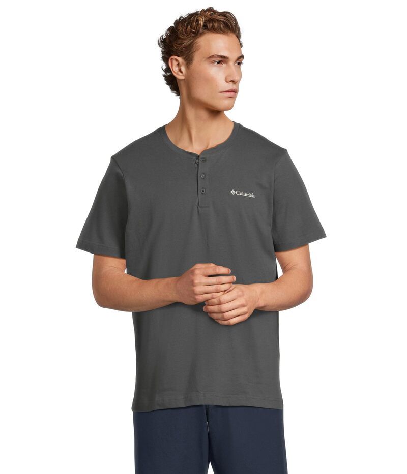 コロンビア メンズ トップス シャツ Columbia Landroamer Short Sleeve Henley II Shark
