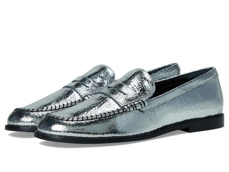 フリーピープル レディース シューズ スリッポン・ローファー Free People Blanket Stitch Loafers Pale Pewter Lea ピューター