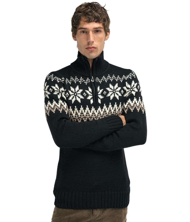 ダールオブノルウェイ メンズ アウター ニット・セーター Dale of Norway Myking Sweater BlackBrownOff ブラック