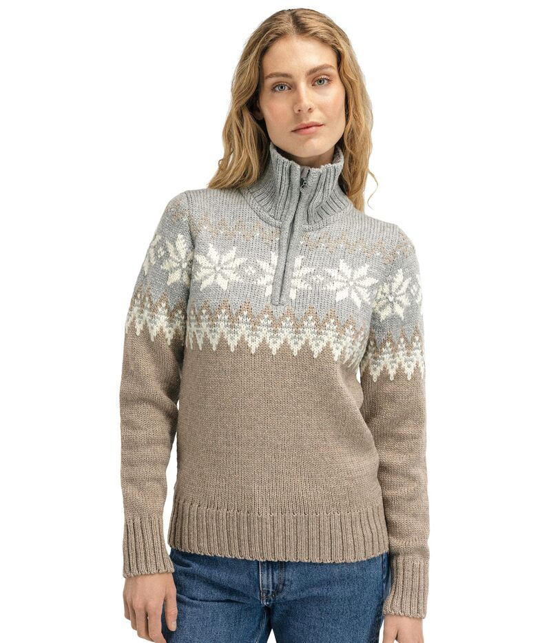 ダールオブノルウェイ レディース アウター ニット・セーター Dale of Norway Myking Sweater MountainstoneL