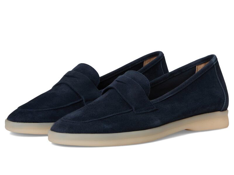 ベネリ レディース シューズ スリッポン・ローファー Vaneli Undine Navy Suede ネイビー