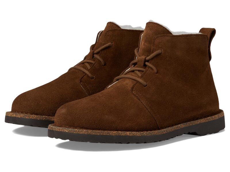 ビルケンシュトック レディース シューズ ブーツ・レインブーツ スエード レース Birkenstock Uppsala Mid LaceUp Shearling Suede Dark Tea