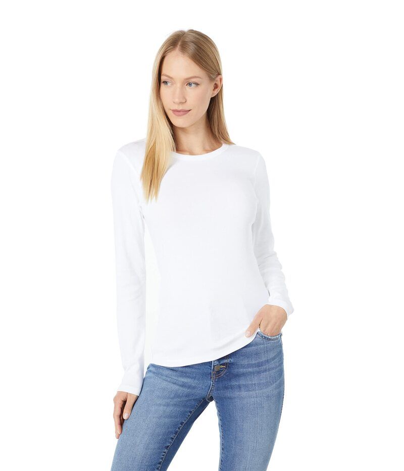 リラピー レディース トップス シャツ クルーネック Lilla P 1x1 Rib Long Sleeve Crew Neck Tee White ホワイト 13,286円