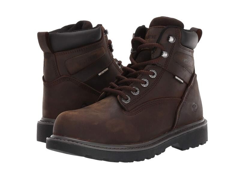ウルヴァリン レディース シューズ ブーツ・レインブーツ Tシャツ Wolverine Floorhand Steel Toe 6 Work Boot Brown ブラウン