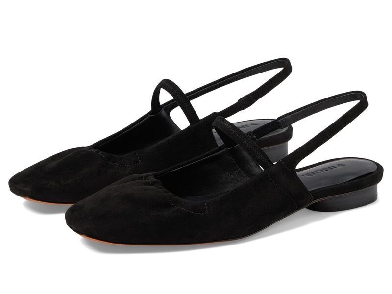 ヴィンス レディース シューズ サンダル Vince Venice Slingbacks Black Suede ブラック