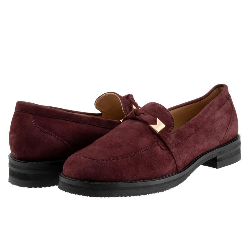 トロッターズ レディース シューズ ブーツ・レインブーツ Trotters Femi Oxblood Suede オックスブラッド