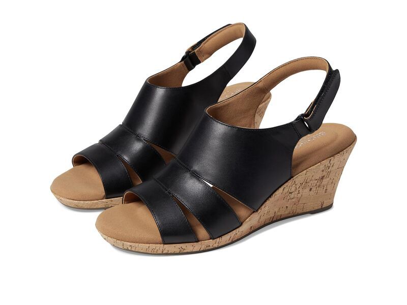 ロックポート レディース シューズ ヒール Rockport Briah Sling Black Leather ブラック