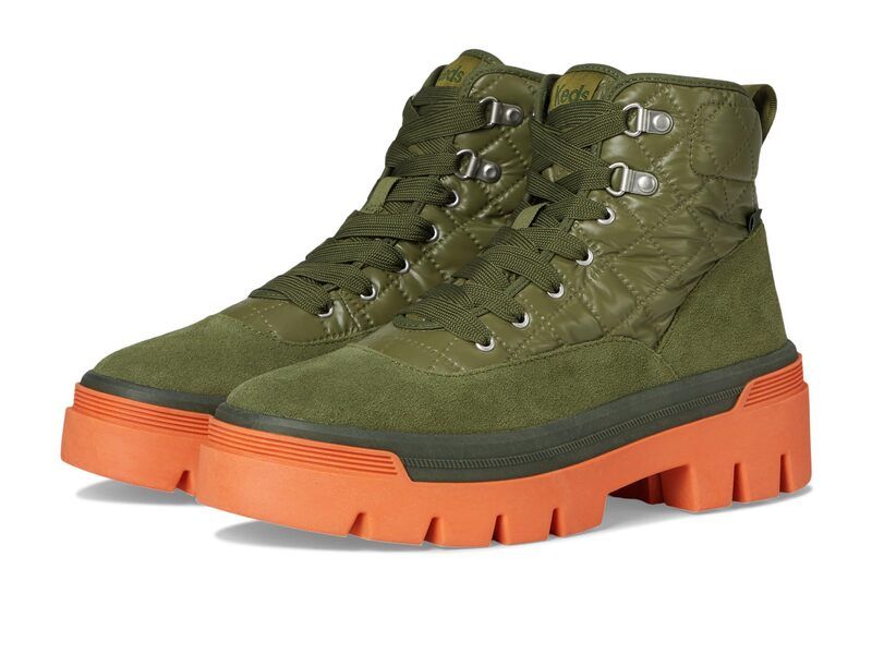 ケッズ レディース シューズ ブーツ・レインブーツ Kedsoho Boots GreenCoral Quilted Nylon コーラル
