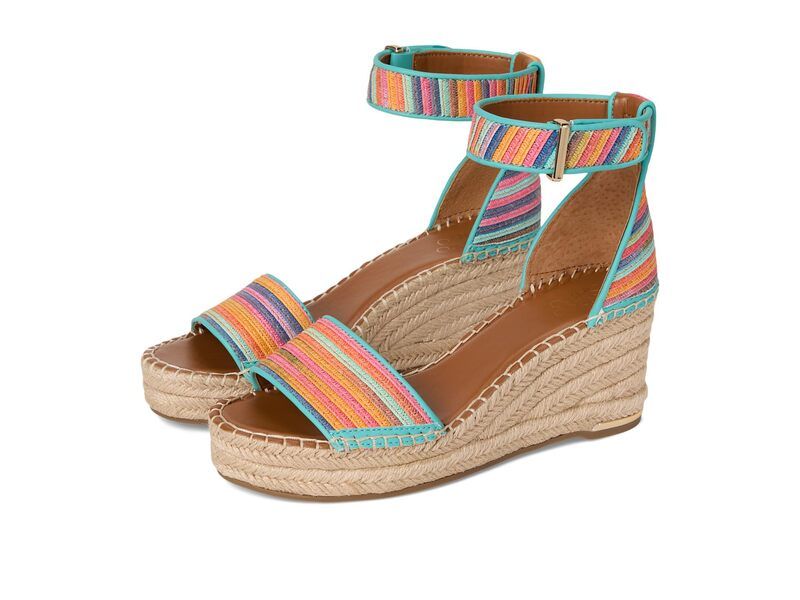 フランコサルト レディース シューズ ヒール サンダル Franco Sarto Clemens Raffia Espadrille Wedge Heel Sandals Multi マルチカラー