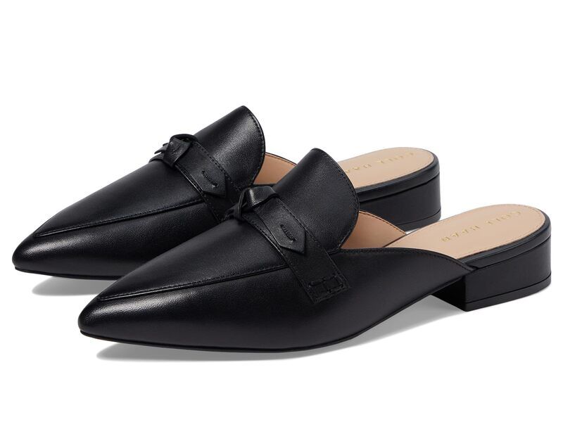 コールハーン レディース シューズ スリッポン・ローファー Cole Haan Piper Bow Mule Black Leather ブラック