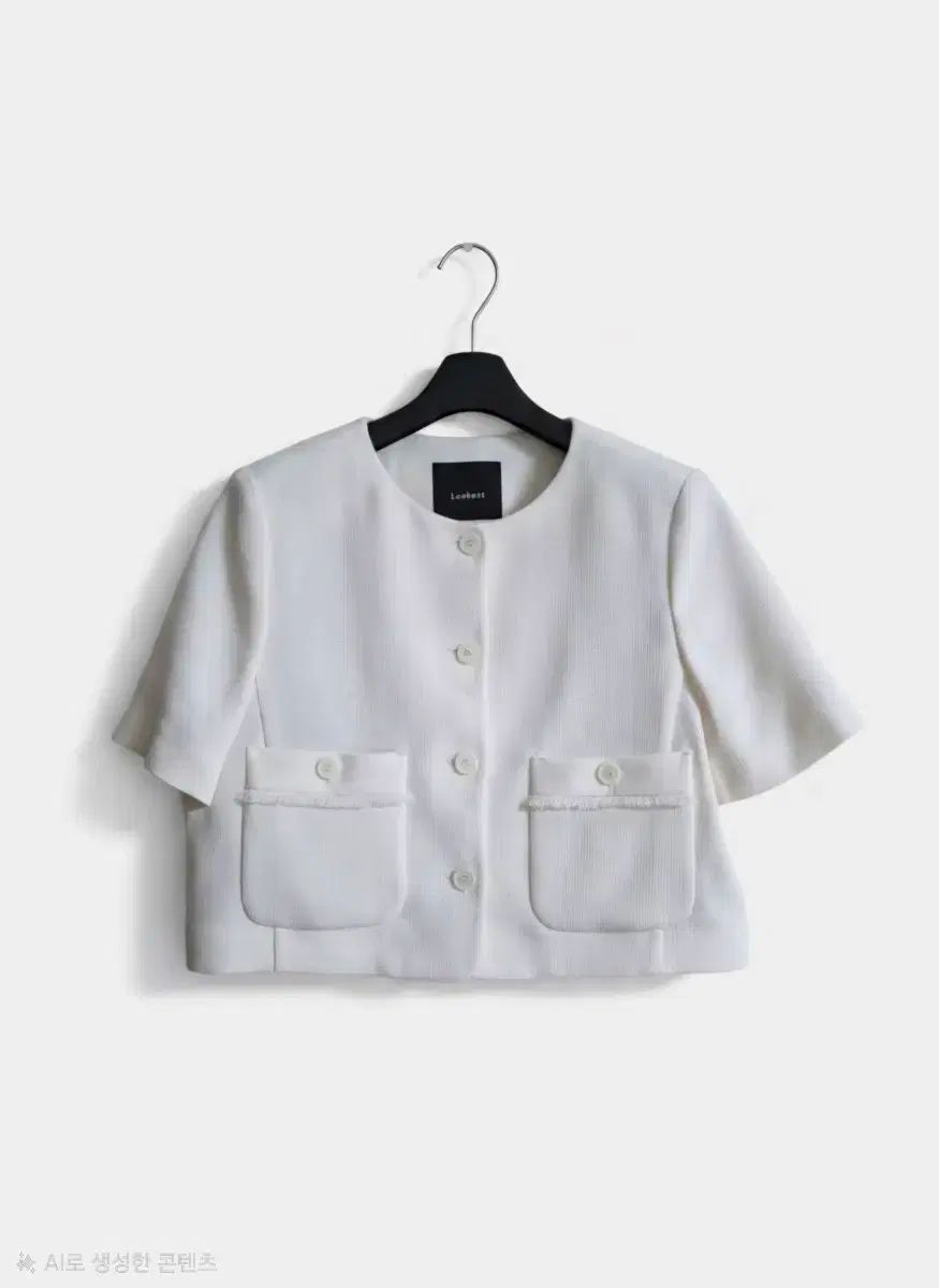 LOOKAST 白 半袖 ツイード ジャケット 7,367円