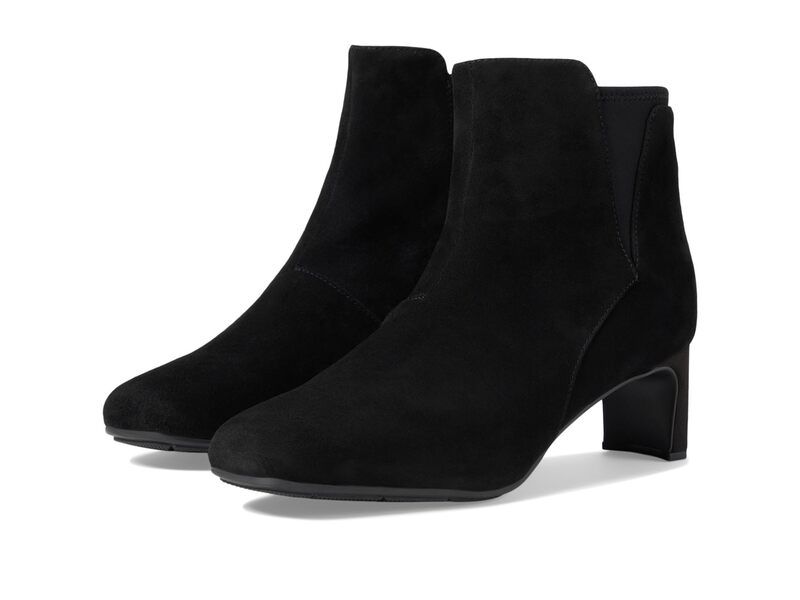 クラークス レディース シューズ ブーツ・レインブーツ Clarks Kyndall Faye Black Suede ブラック