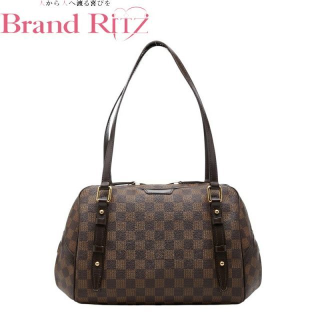 中古 ルイ ヴィトン ダミエ リヴィントンPM ショルダーバッグ N41157 ブラウン PVC レザー レディース LOUIS VUITTON 【送料無料】【三田店】