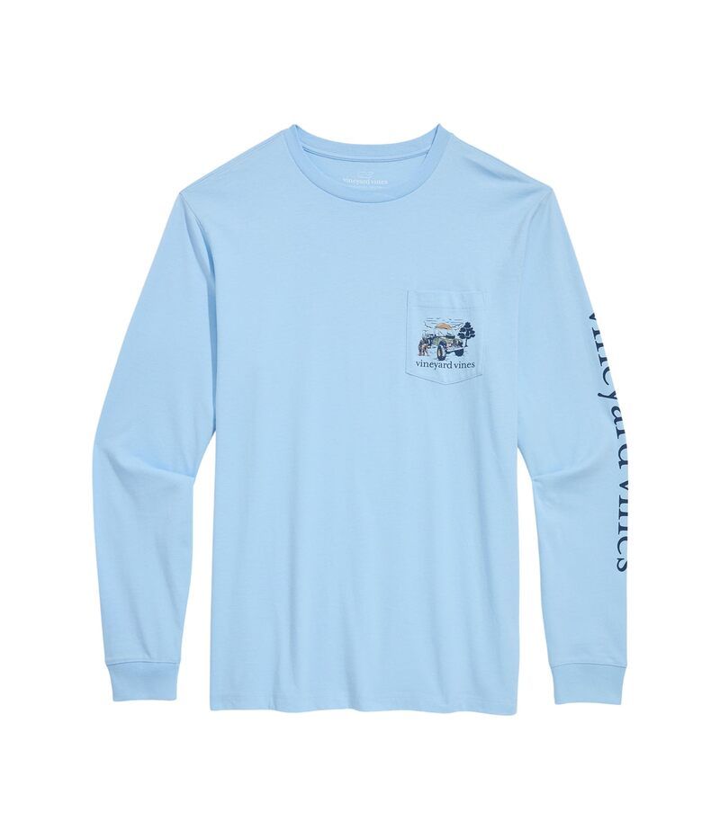 ヴァインヤードヴァインズ メンズ トップス シャツ Vineyard Vines Autumn Truck Long Sleeve Tee Jake Blue ブルー
