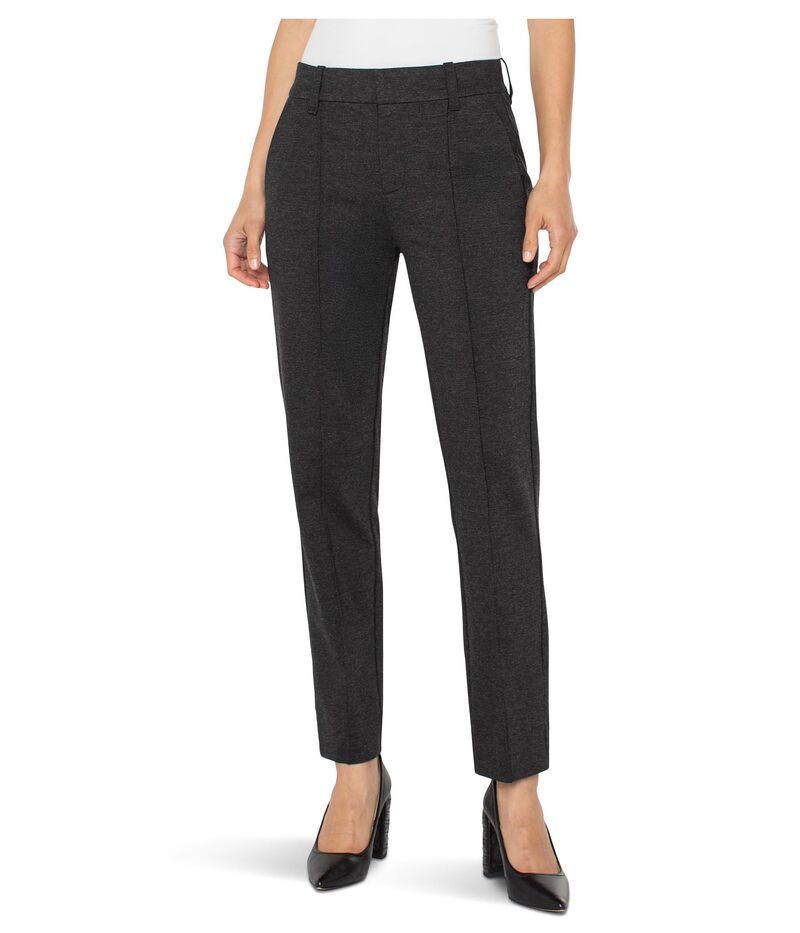 リヴァプール ロサンゼルス レディース ボトムス カジュアルパンツ プチ Liverpoolos Angeles Petite Gemma Midrise Cigarette Trouser 26 Inseam Heathered Charcoal チャコール