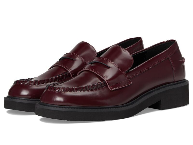 マーク・フィッシャー レディース シューズ スリッポン・ローファー Marc Fisher LTDagman Dark Red Leather レッド