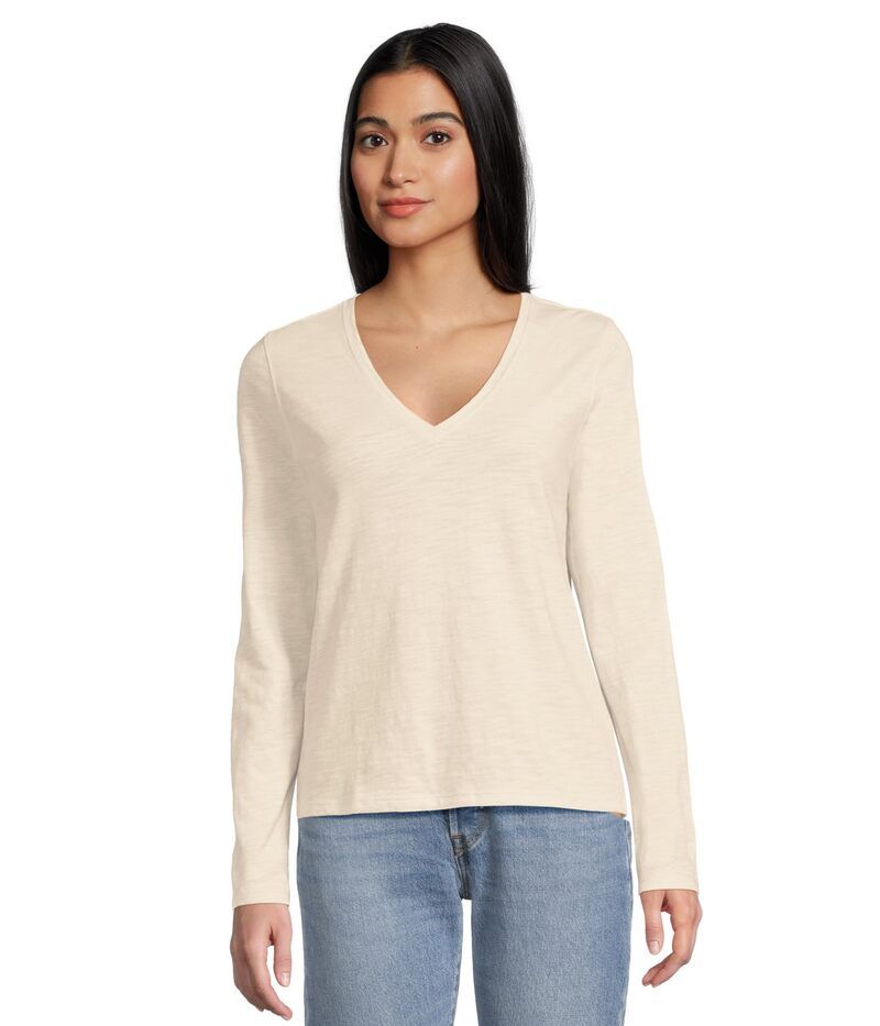 リラピー レディース トップス シャツ Vネック Lilla P Long Sleeve VNeck Stone ストーン