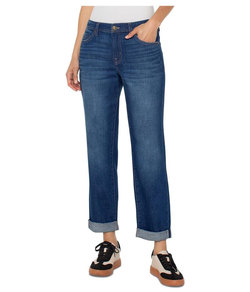 リヴァプール ロサンゼルス レディース ボトムス デニムパンツ ジーンズ Liverpoolos Angeles The Keeper Boyfriend MidRise Rolled Jeans 29 Unrolled 26 Rolled Inseam Pl