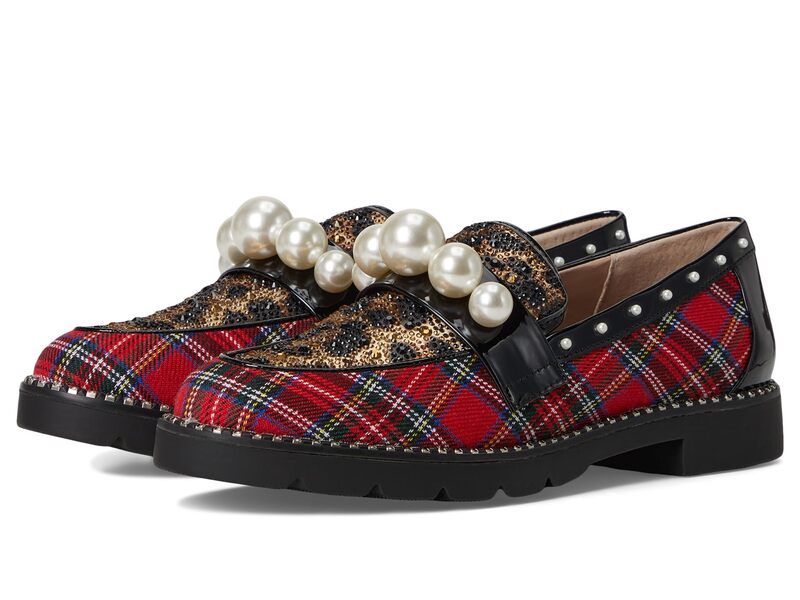 ブルーバイベトシージョンソン レディース シューズ スリッポン・ローファー Blue by Betsey Johnson Harloe Red Plaid レッド