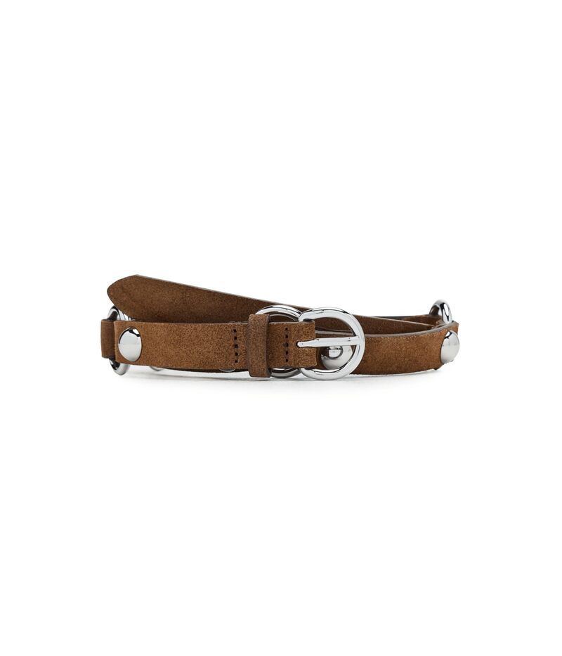 メイドウェル レディース アクセサリー ベルト スエード Madewell Suede Large Stud Belt Dried Acorn