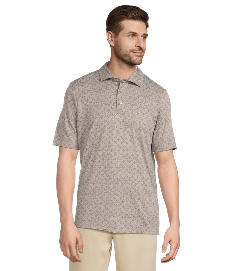 ジョンストンアンドマーフィー メンズ トップス シャツ プリント Johnston Murphy Xc4 Performance Cool Degree Tonal Print AirplaneLight Gray グレー