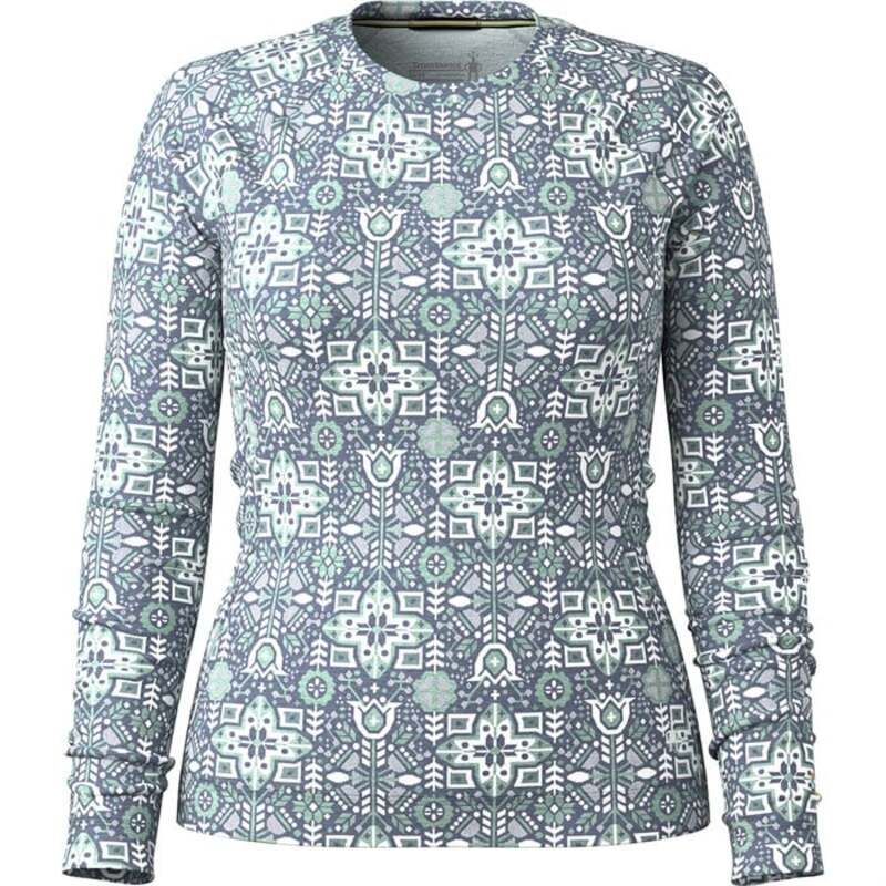 スマートウール レディース トップス シャツ Smartwool Classic Thermal Merino Base Layer Crew Top Womens Nightfall Deco Floral