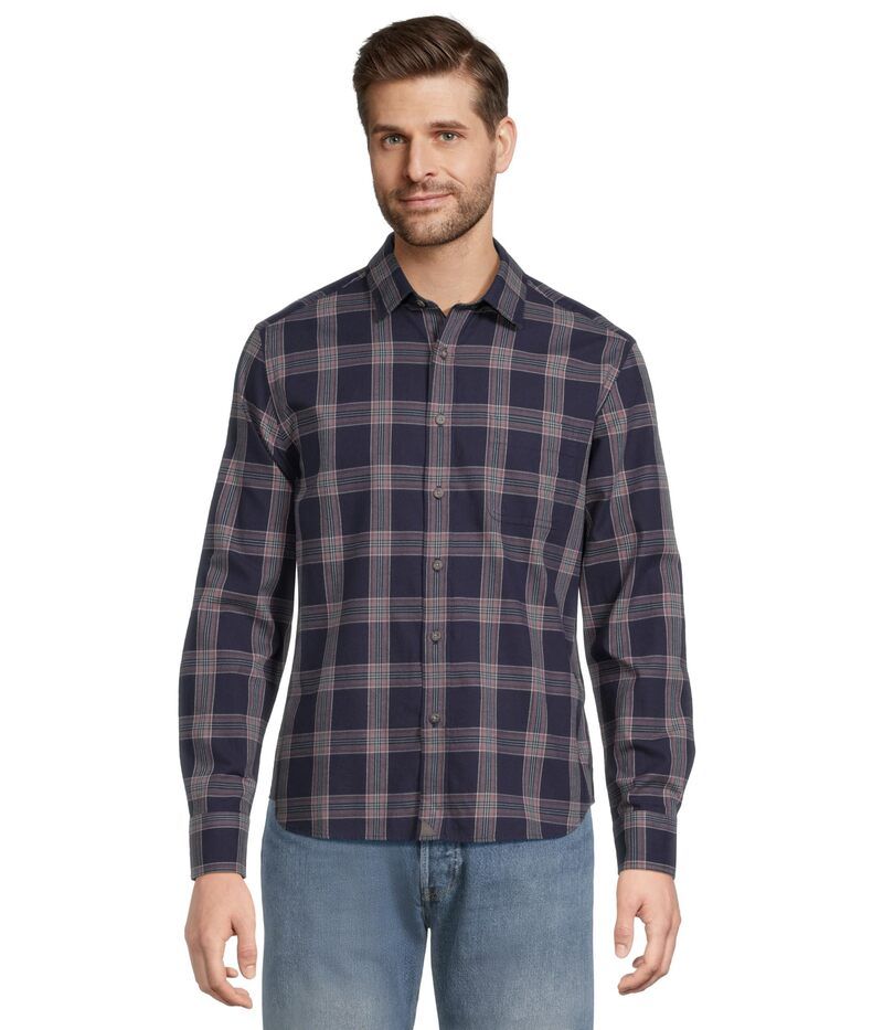 アンタックイット メンズ トップス シャツ UNTUCKit Long Sleeve Gahard Flannel Shirt Navy ネイビー