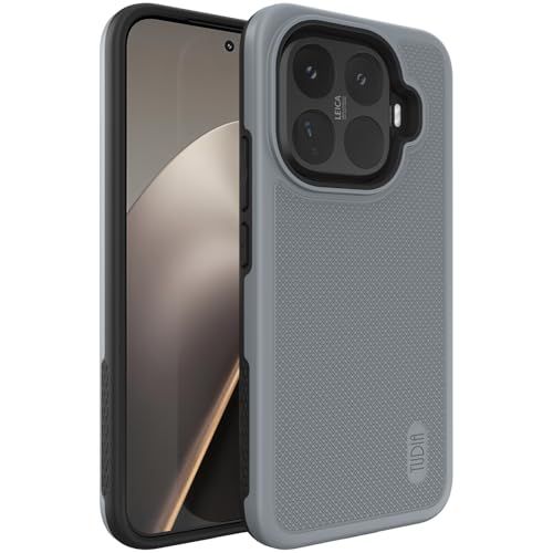 「米軍MIL規格・2層保護」TUDIA for Xiaomi 15T Pro 5G 用 ケース 2025年モデル、「MergeGrip」二層構造防御 耐衝撃 スリム ヘビーデューティー保護ケースカバー - グレーt 782f3afb