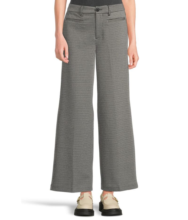 リヴァプール ロサンゼルス レディース ボトムス カジュアルパンツ ワイドレッグ Liverpoolos Angeles Wide Leg MidRise Trouser w Flapockets BlackWhite Min ホワイト