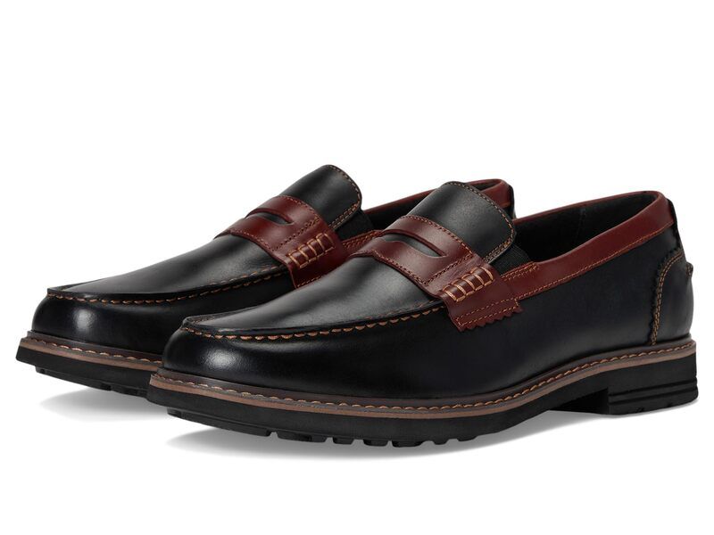 ノンブッシュ メンズ シューズ スリッポン・ローファー Nunn Bush Odin II Moc Toe Penny Loafer Lightweight and Comfortable SlipOn BlackBrown ブラック